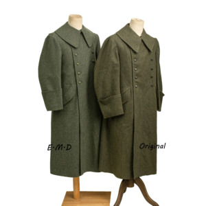 精密复刻德国德军m42大翻领大衣原野灰棕黄灰高档毛呢 原品打版