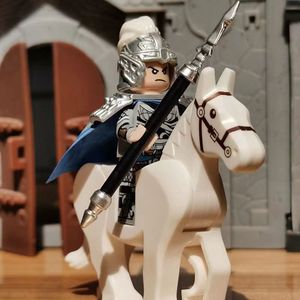 乐高三国演义积木系列五虎上将赵云赵子龙关羽刘备战马拼装小人仔