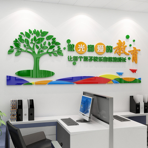 00tb356687977淘宝幼儿园文化墙设计定制学校培训班办公会议室背景