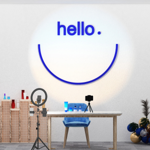 淘宝直播间背景布3d立体高级感室内网红服装化妆品带货主播装饰墙纸图