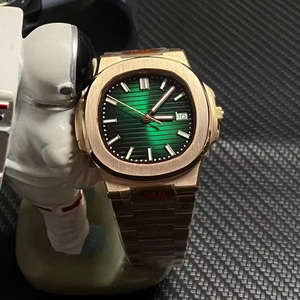 SOC自主无logo极简玫瑰金精钢鹦鹉螺日本自动机芯高品质机械手表