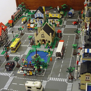 道路公路底板小颗粒积木城市街景搭配场景兼容乐高马路十字人行道