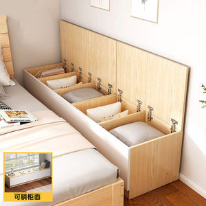 床加宽拼接柜神器卧室缝隙床侧边储物柜收纳柜可睡榻榻米木箱阳台