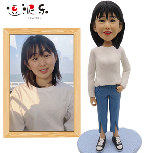 捏泥人真人定制粘土公仔软陶人偶蜡像人像diy玩偶泥塑妇女节礼物