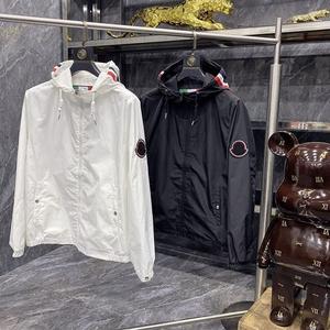 适配古驰2022春夏新款潮牌欧货防晒衣薄款连帽外套男时尚休闲宽松