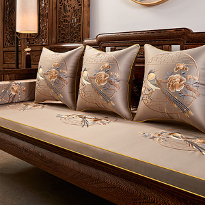 新中式红木沙发坐垫定做加厚海绵垫子老式木头家具实木沙发垫防滑