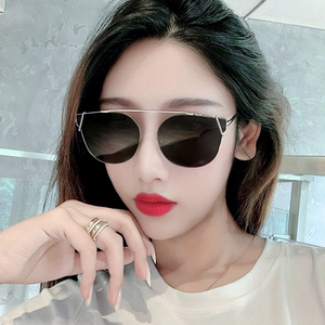2020新款墨镜小脸显瘦gm太阳镜女潮韩版金属防紫外线ins眼镜圆脸