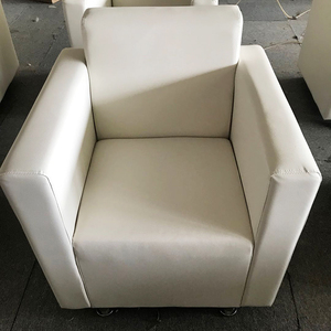 闽匠会展会议活动单人位靠背沙发椅黑白色办公室简约会客4s店商务