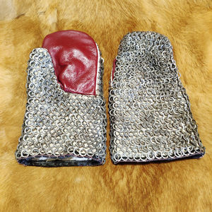 现货-中世纪锁子手甲 骑士链甲护手 铆接锁甲铁手史实复原包邮