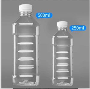 250ml塑料瓶500ml食品级PET透明油瓶油样瓶方形瓶饮料奶茶果汁瓶