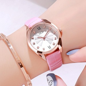 欧米茄官网正品女表韩版潮流腕表女表粉红皮带学生个性水钻女士手