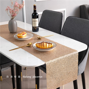 加长餐桌垫隔热耐磨装饰垫家用桌垫餐垫加厚加大美式轻奢装饰垫子
