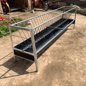 羊吃草的槽食槽定制2米镀锌羊槽3米牛羊新款加厚双面料槽草料包邮