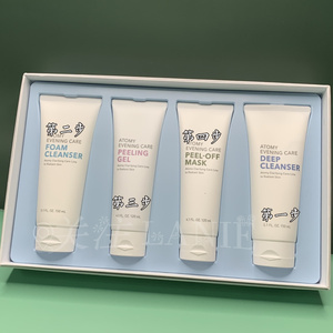 韩国atom美 肌肤清洁四件套洗面奶卸妆乳去角质啫喱剥离撕拉面膜