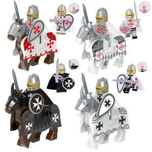 中世纪乐高古代罗马骑士军团小人仔亚特兰蒂重骑步兵积木拼装玩具