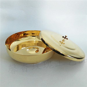 圣体杯盘十字架面饼镀金教堂神父葡萄酒耶稣基督宝血天主教圣物