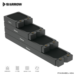 Barrow 高密度单波紫铜水冷排40MM厚DIY电脑散热器 Dabel-40a系列