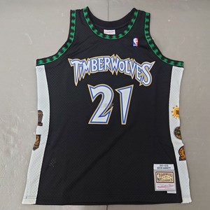 Mitchell&Ness NBA明尼苏达森林狼队HOF95年款凯文加内特SW球衣