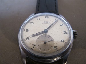 二战前古董瑞士玉宝EBEL小三针半自动手表122啄木鸟机芯
