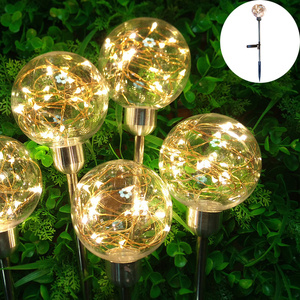 led发光圆球芦苇灯户外防水亮化美陈布展灯挂树彩球灯景观插地灯