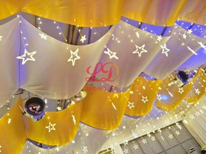 波浪吊顶防尘装饰纱幔屋顶遮丑家具店展销会场美容院店铺酒店民缩