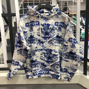 中国李宁专柜正品2020巴黎时装周华晨宇青花瓷水墨画卫衣awdq253