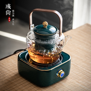 彧尚 电陶炉煮茶器玻璃煮茶壶电磁炉全自动烧水壶家用蒸汽煮茶炉