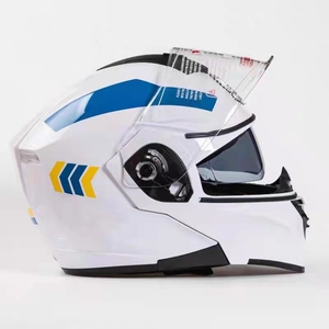 国宾铁骑摩托骑行头盔机车双镜片揭面盔交通龙虾服安全盔男女通用