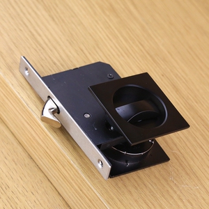 包邮特价进口黑色移门锁卫生间移门锁钩阳台浴室移门黑色推拉门锁