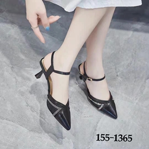 曼莎露迪155-1365新款羊皮细跟尺码35到39舒适顿发女凉鞋