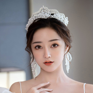 水舞a4690新娘头饰新款韩式白钻皇冠结婚纱气质生日宴会发饰品