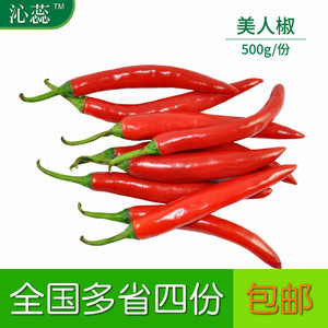 【沁蕊】新鲜美人椒 500g 新鲜辣椒 海花红辣椒 红辣椒