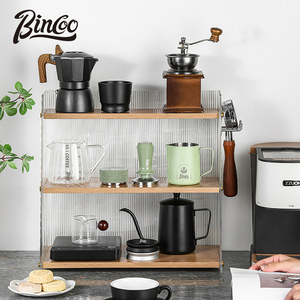 Bincoo亚克力意式咖啡器具收纳架手冲咖啡壶收纳柜吧台工具置物架