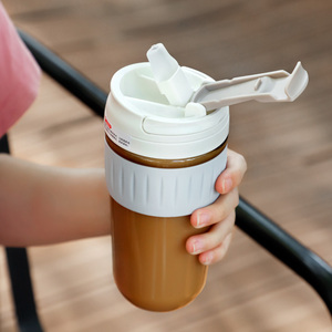带吸管水杯女可爱便携式塑料夏季夏天用大人孕妇产妇喝水奶茶杯子