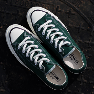 converse匡威女鞋1970s丛林绿墨绿色高帮帆布鞋休闲男鞋168508c