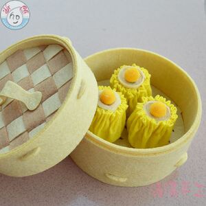 不织布diy幼儿园手工作业蒸笼材料包仿真食物点心 小朋友过家家