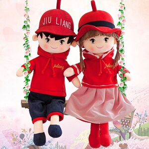 可爱情侣一对婚庆压床布娃娃小男孩子公仔毛绒玩具女孩洋娃娃布偶