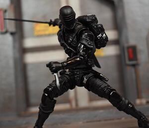 孩之宝现货gijoe特种部队绝密 蛇眼忍者面具人 6寸超可动人偶