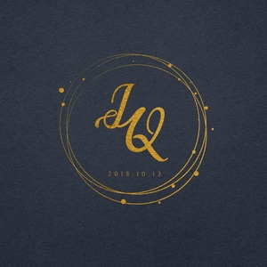 原创名字婚礼标志主题logo设计字母个性创意商标定制手绘设计贴纸