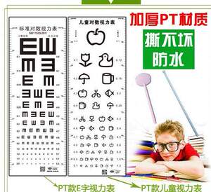 测视力表纸质清晰侧视图测验飞行员挂图近视眼检测标准视儿童