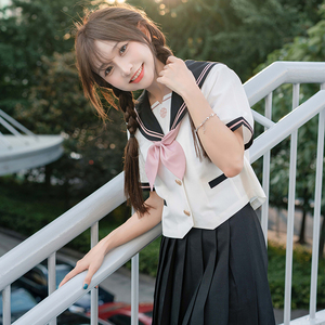 2022夏季jk制服双子水手服上衣女正统学院风百褶裙校供班服套装仙