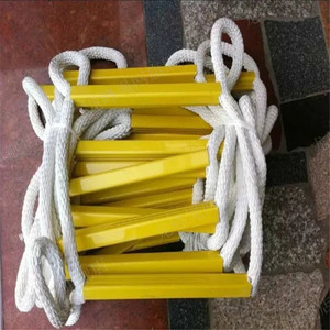 消防软梯 逃生安全绳梯 尼龙、钢丝绳应急救生软梯1-100米 方管