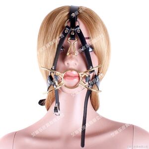 新款女奴口球马具型蜘蛛鼻钩叉口枷口塞重口味调教工具女用具金属