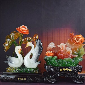 幸福美满百年好合情人节结婚礼物摆件工艺品创意家居桌面装饰送礼