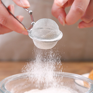 可可粉撒粉器304不锈钢糖霜筛子细漏网自动开合烘焙咖啡甜品面筛