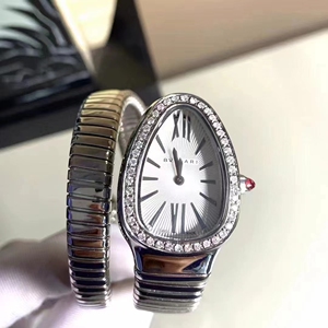 二手bvlgari宝格丽serpenti系列蛇形手表精钢石英女士腕表101816