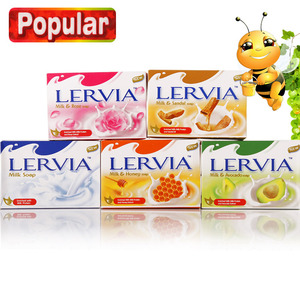 泡飘乐popular原装进口Lervia美容洁面沐浴儿童牛奶香皂 五种香型