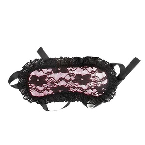 眼罩套装粉色蕾丝眼罩女实用蒙眼遮光护眼睡眠黑色性感蕾丝束手带