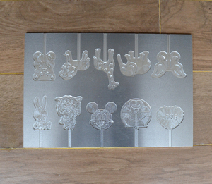 棒棒糖模 10款卡通动物专用铝模板糖画diy糖画机止咳糖模具