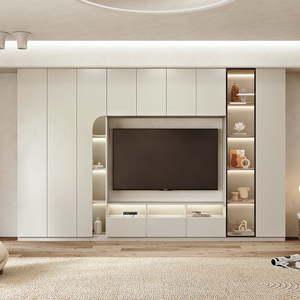 一体电视机柜背景墙